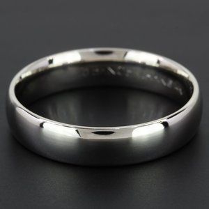 Men’s 14K White Gold Comfort‑Fit Wedding Band by Benchmark